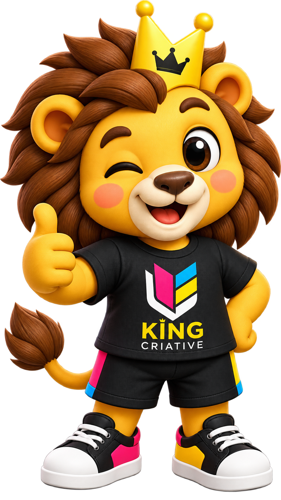 Mascote leão da King Criative